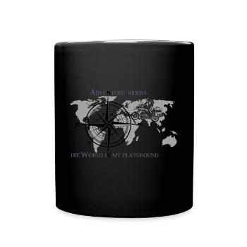 Abenteuerreisen GS - Tasse einfarbig - Schwarz - Vorne