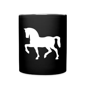 Stolzes Pferd - Tasse einfarbig - Schwarz - Vorne