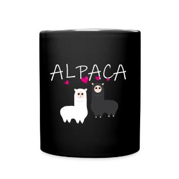 Alpaca love Alpaka - Mug uni - noir - Devant