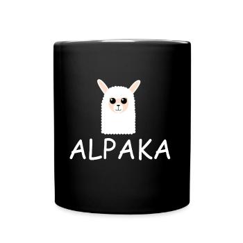 Alpaca Head Alpaca Alpaca - Full Colour Mug - black - Front