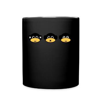 Affen - Tasse einfarbig - Schwarz - Vorne
