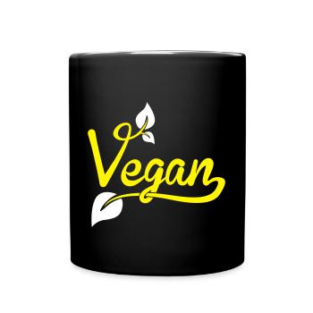 Vegan - Mug uni - noir - Devant