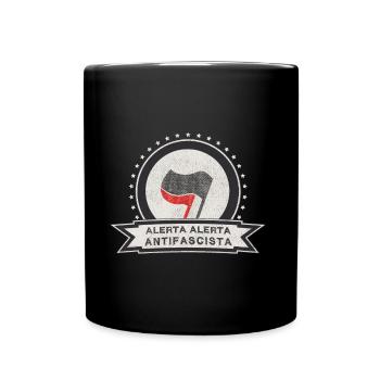 Antifa International antifascista alerta alerta - Mug uni - noir - Devant