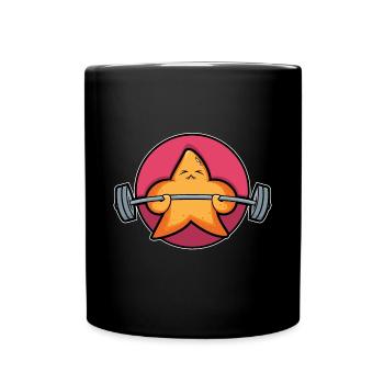Conception de remise en forme Starfish - Mug uni - noir - Devant