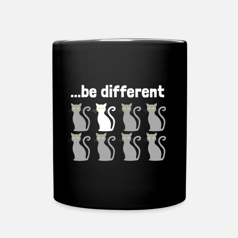 Être différent que chat - Mug uni - noir