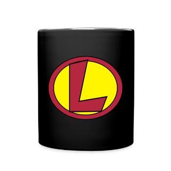 Super, Superheld, Superheldin, Hero, L - Full Colour Mug - black - Front