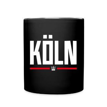 KÖLN | KRONE - Tasse einfarbig - Schwarz - Vorne