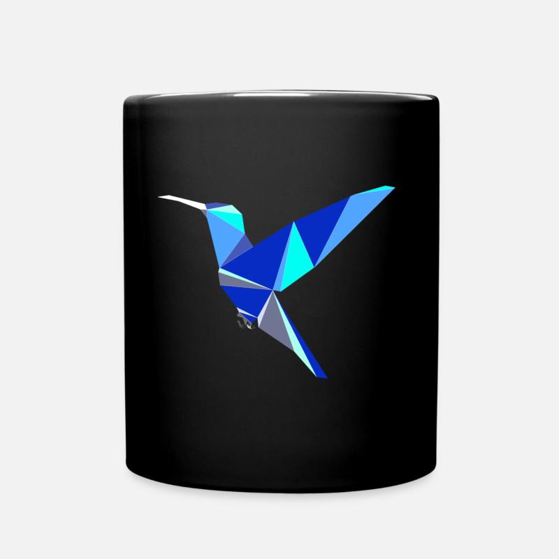 Bird, Kingfisher, Bird, Multicolored - Full Colour Mug - black