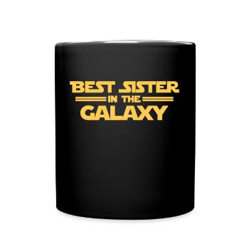 Best Sister in the Galaxy - Tasse einfarbig - Schwarz - Vorne