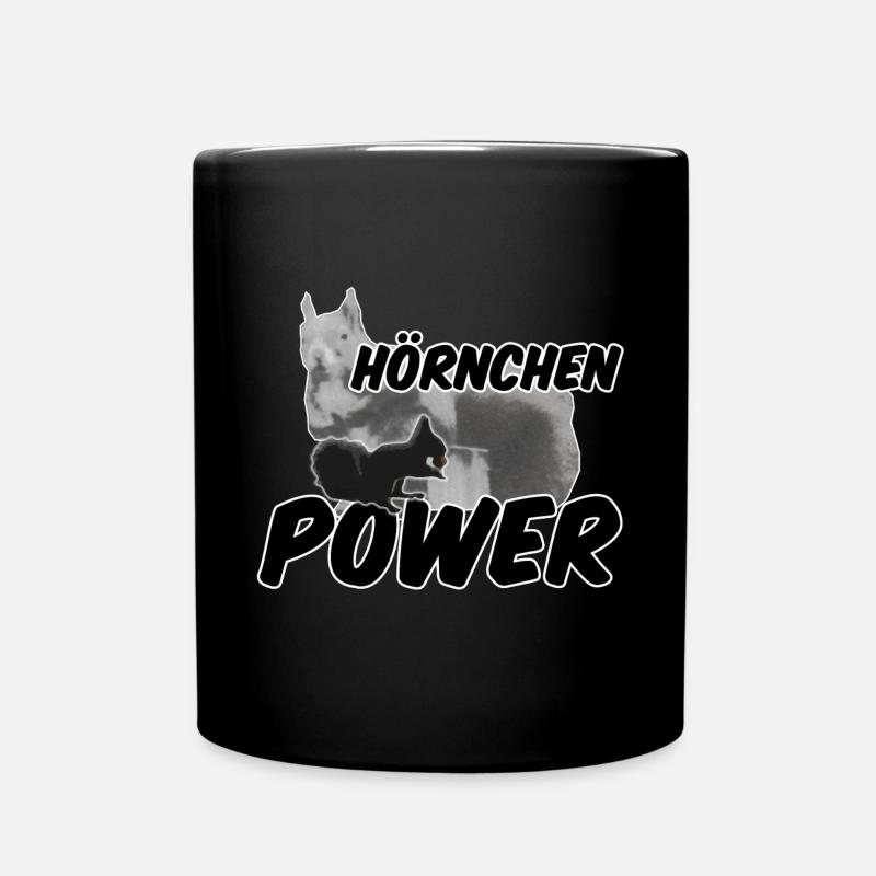 Hörnchenpower Eichhörnchen Tiere Spruch - Tasse einfarbig - Schwarz