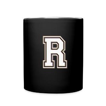 r - Tasse einfarbig - Schwarz - Vorne
