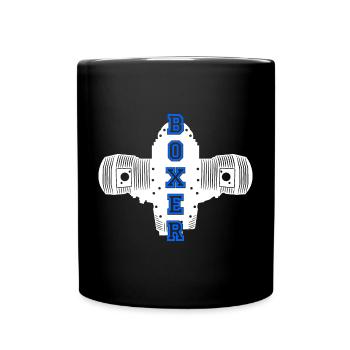 Boxer Motor Motorrad Motorradfahrer Biker - Tasse einfarbig - Schwarz - Vorne