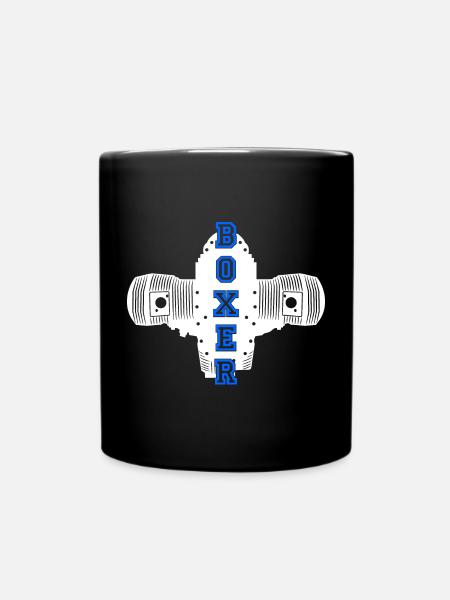 Boxer moto moto motard motard - Mug uni - noir