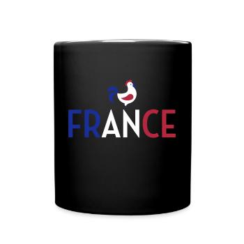 France Français Française French Frankreich - Tasse einfarbig - Schwarz - Vorne