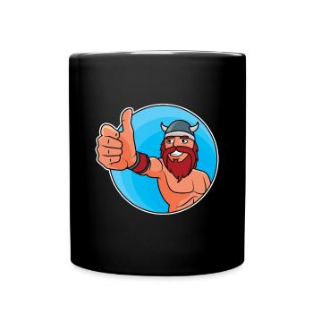 Vikings - pouce levé - Mug uni - noir - Devant