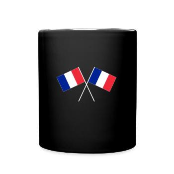 France drapeaux croisés français drapeaux - Mug uni - noir - Devant