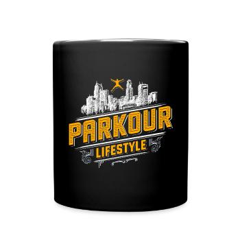 Parkour - Freerunning - Parcour - Tasse einfarbig - Schwarz - Vorne