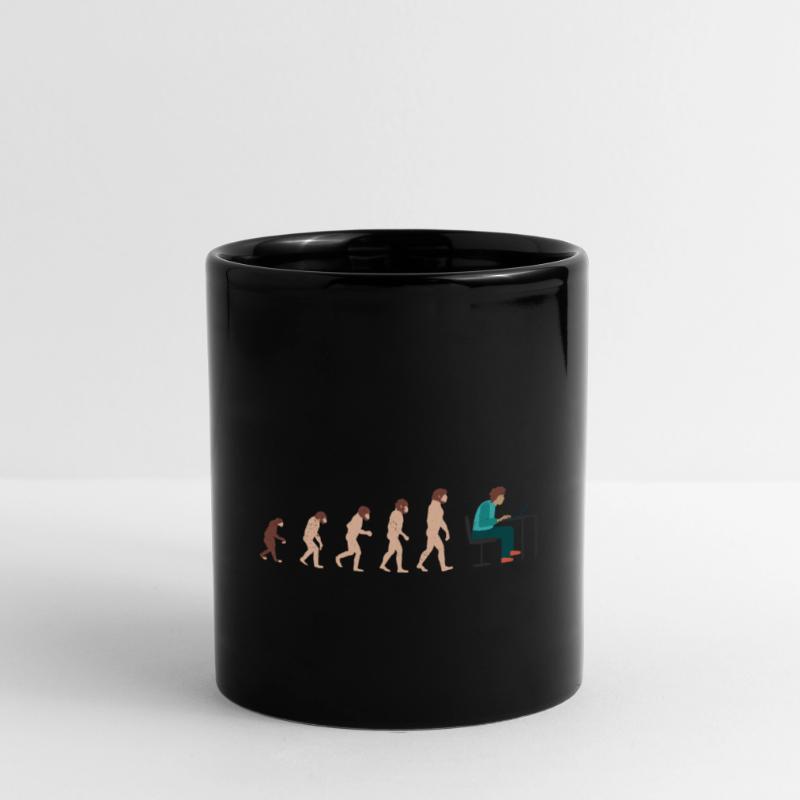 Evolution Developer Programmer Geschenkidee Tasse einfarbig