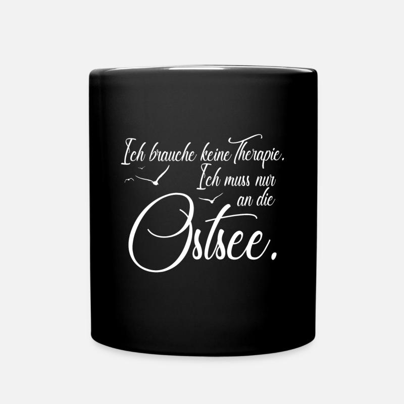 Ostsee Spruch | Ostsee Heimat | Sprüche - Tasse einfarbig - Schwarz