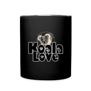 Koala Liebe Tier Tiere Australien Spruch - Tasse einfarbig - Schwarz - Vorne