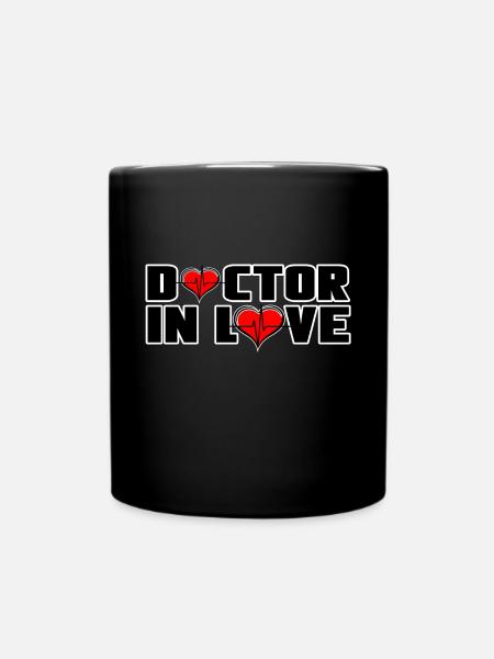 Doctor Doctor Doctors Medicine Love Valentine's Day - Full Colour Mug - black