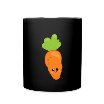 carotte - Mug uni - noir - Devant