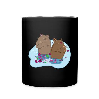 Capybaras in love - Full Colour Mug - black - Front