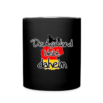 Deutschland daheim Virus Helden - Tasse einfarbig - Schwarz - Vorne