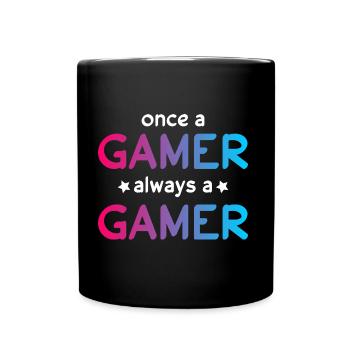 Gamer - Tasse einfarbig - Schwarz - Vorne