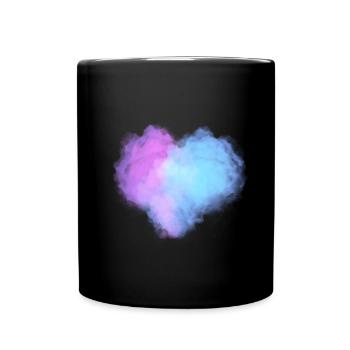 Nuages en forme de cœur - Mug uni - noir - Devant