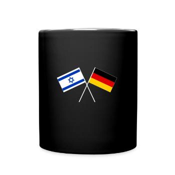 Israël Allemagne drapeau croisé drapeau - Mug uni - noir - Devant