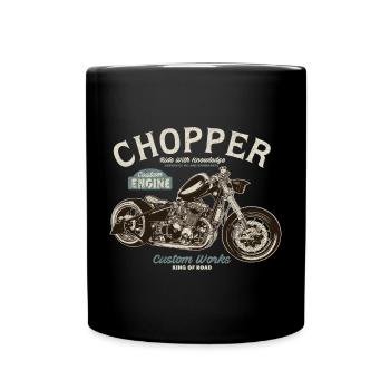 Moteur Chopper Custom - Mug uni - noir - Devant