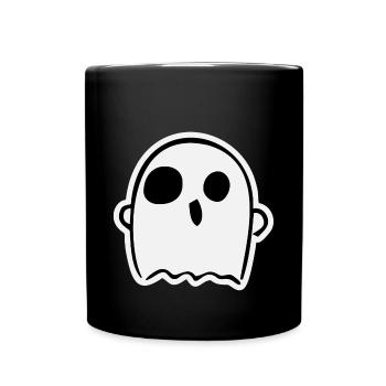 Cute ghost - Full Colour Mug - black - Front
