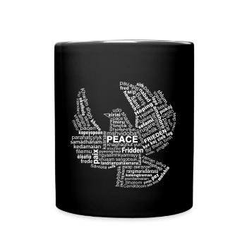 Frieden - Tasse einfarbig - Schwarz - Vorne