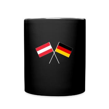 German-Austrian friendship flag banner - Full Colour Mug - black - Front