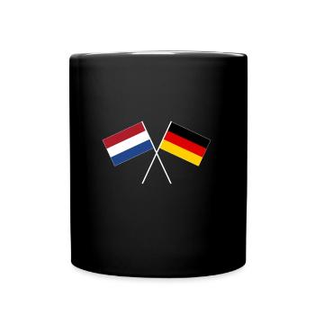 German-Dutch friendship flag banner - Full Colour Mug - black - Front