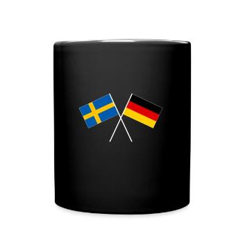 Amitié germano-suédoise drapeau drapeau - Mug uni - noir - Devant