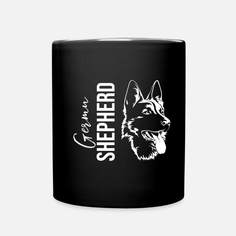 Deutscher Schäferhund - Tasse einfarbig - Schwarz