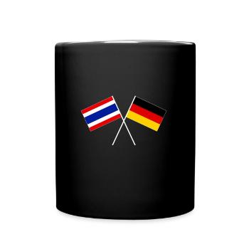 Drapeau de l'amitié germano-thaïlandaise - Mug uni - noir - Devant