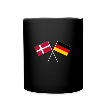 Denmark Germany crossed flag flag - Full Colour Mug - black - Front