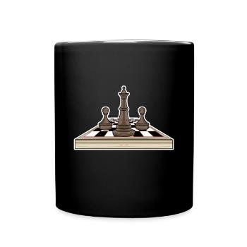 Jeu d’échecs - Mug uni - noir - Devant