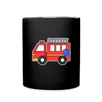 Fire truck - Full Colour Mug - black - Front