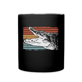 Crocodile Lizard Reptiles Gift Idea - Full Colour Mug - black - Front