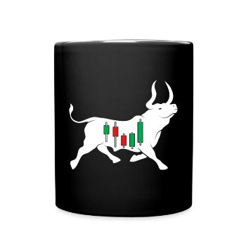 Stock bull - Full Colour Mug - black - Front