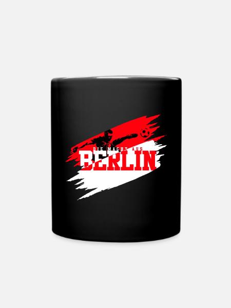 Fußball Berlin - Tasse einfarbig - Schwarz