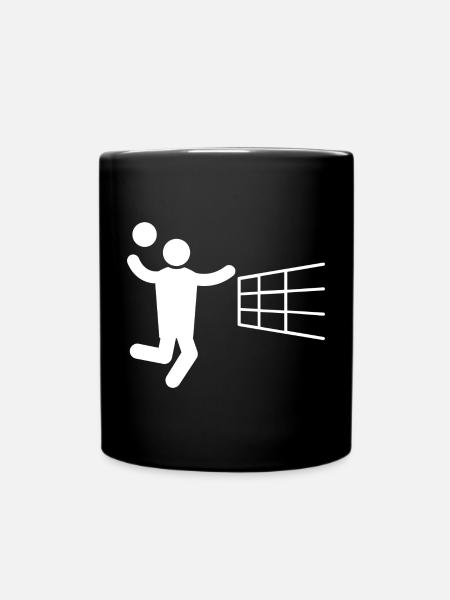 Volleyball Volleyballspieler Volleyballspielerin - Tasse einfarbig - Schwarz