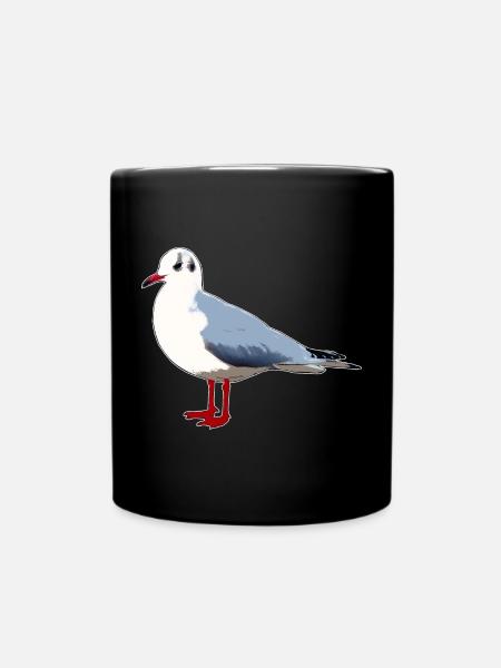 Möwe - Tasse einfarbig - Schwarz
