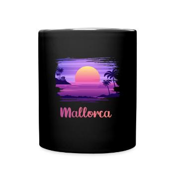 Ich liebe Mallorca - Tasse einfarbig - Schwarz - Vorne