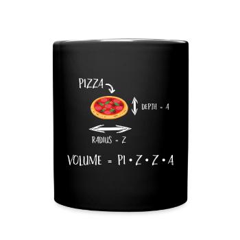 Pizza et maths - Mèmes | Drôles de mathématiques enseignement - Mug uni - noir - Devant