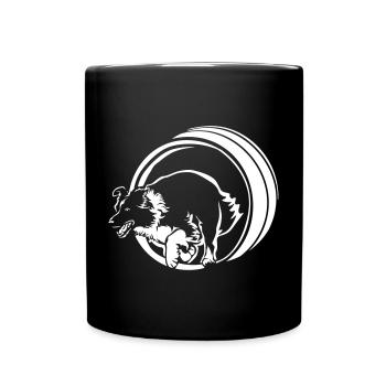 Border Collie "Black Edition" - Tasse einfarbig - Schwarz - Vorne